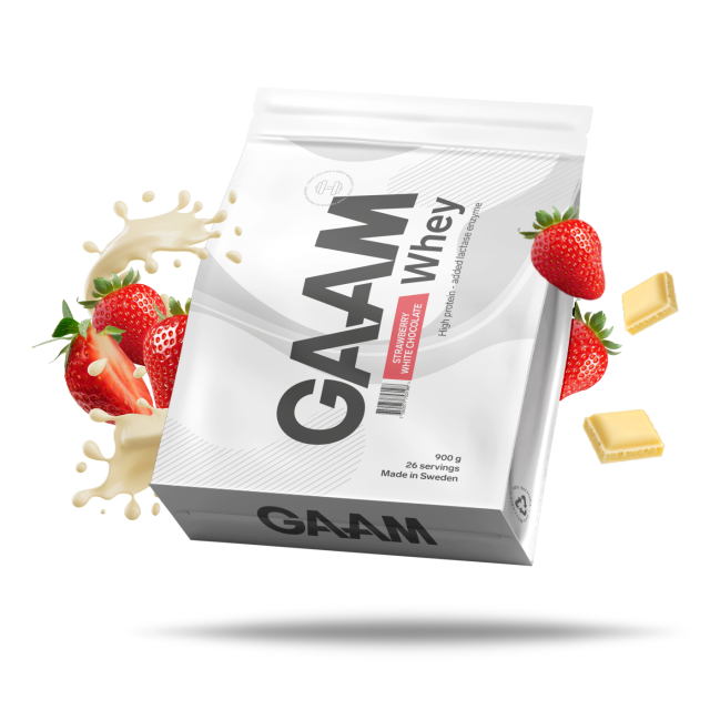 GAAM Whey 900 g Strawberry White Chocolate