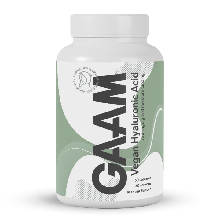 GAAM Vegan Hyaluronic acid & vitamin C 60 caps in the group Vitamins & Minerals / Vitamins at Gaamnutrition.com (Proteinbolaget i Sverige AB) (PB-10002)