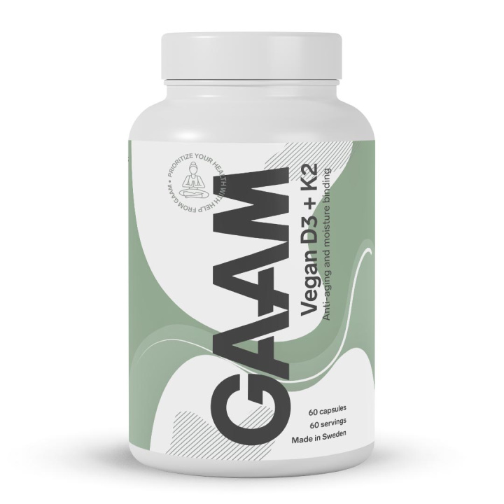 GAAM Vegan D3 + K2 60 caps in the group Vitamins & Minerals / Vitamins at Gaamnutrition.com (Proteinbolaget i Sverige AB) (PB-10006)