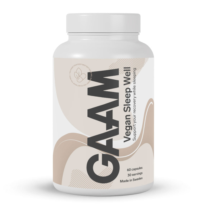 GAAM Vegan Sleep Well 60 caps in the group Vitamins & Minerals / Recovery at Gaamnutrition.com (Proteinbolaget i Sverige AB) (PB-10008)
