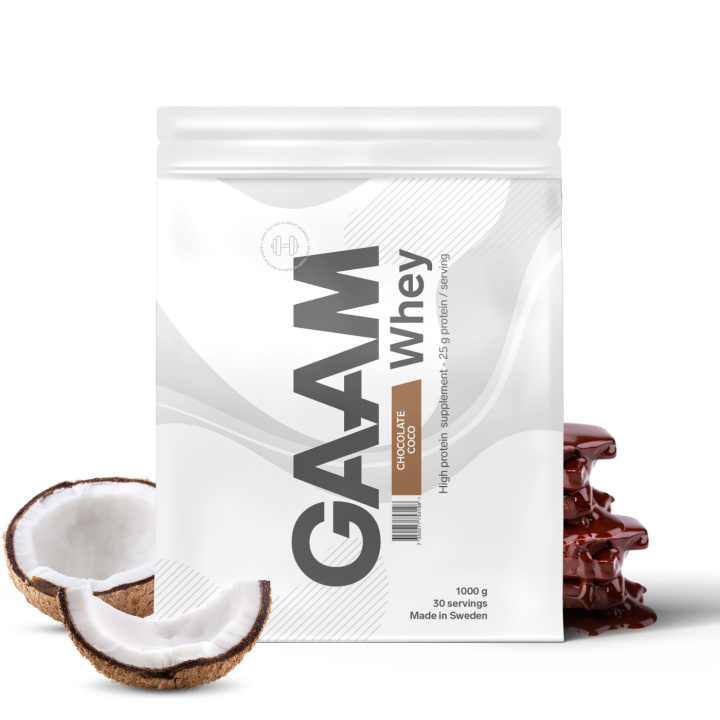 GAAM 100% Whey Premium 1 kg Chocolate Coco in the group Protein / Whey at Gaamnutrition.com (Proteinbolaget i Sverige AB) (PB-1533-18)
