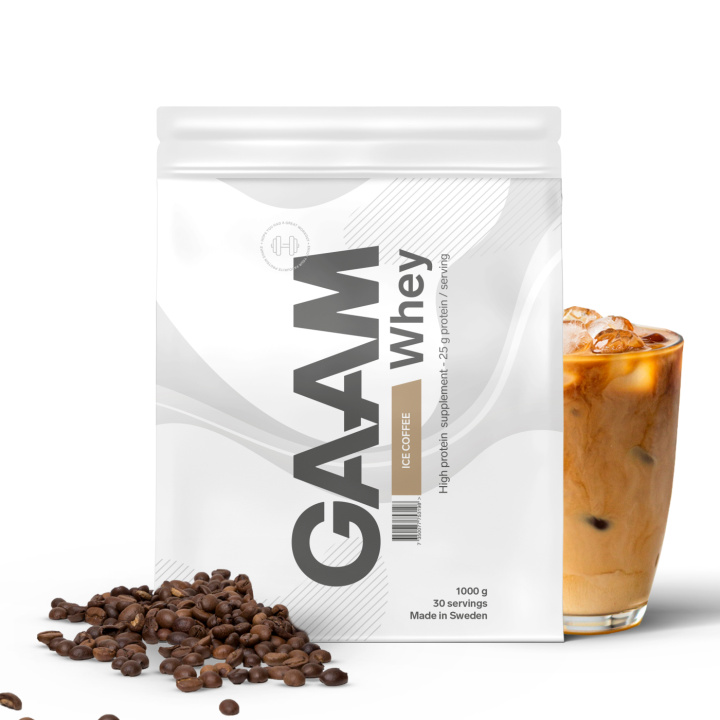 GAAM 100% Whey Premium 1 kg Ice Coffee in the group Protein / Whey at Gaamnutrition.com (Proteinbolaget i Sverige AB) (PB-1533-20)