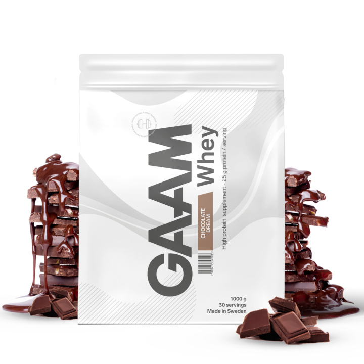 GAAM 100% Whey Premium 1 kg Chocolate Dream in the group Protein / Whey at Gaamnutrition.com (Proteinbolaget i Sverige AB) (PB-1533-32)