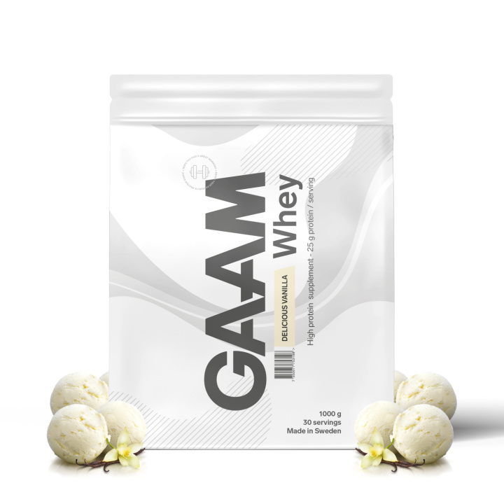 GAAM 100% Whey Premium 1 kg Delicious Vanilla in the group Protein / Whey at Gaamnutrition.com (Proteinbolaget i Sverige AB) (PB-1533-4)