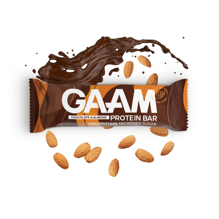 GAAM Protein bar 55 g Chocolate & Almond in the group Bars, Drinks & Snacks / Bars at Gaamnutrition.com (Proteinbolaget i Sverige AB) (PB-15478-2)