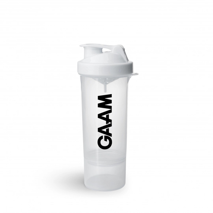GAAM Smartshake Slim 500 ml White in the group Clothing & Accessories / Accessories at Gaamnutrition.com (Proteinbolaget i Sverige AB) (PB-2203141-4)