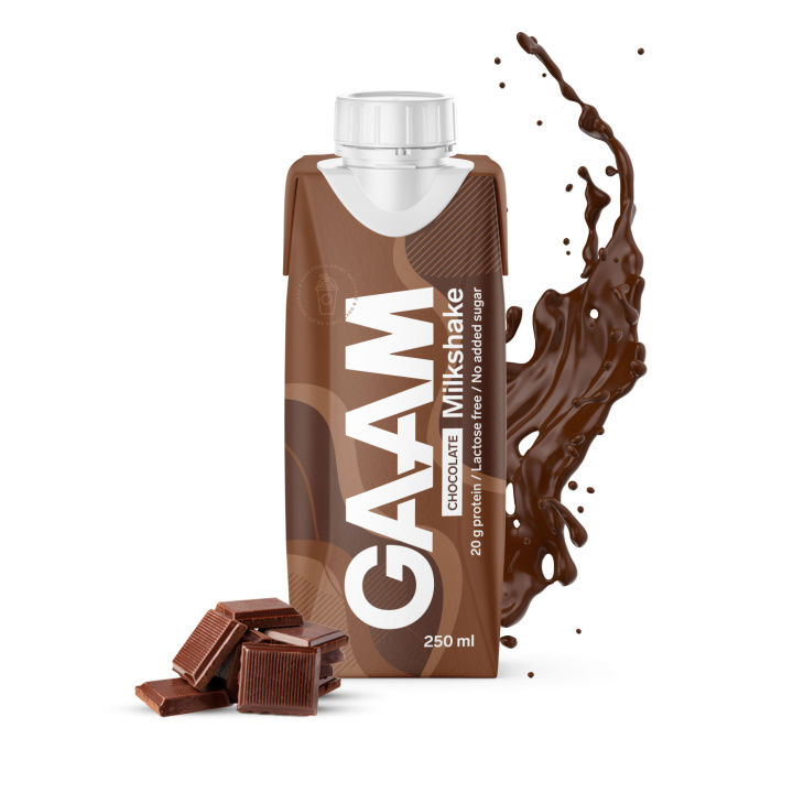 GAAM Milkshake 250 ml Chocolate in the group Bars, Drinks & Snacks / Drinks at Gaamnutrition.com (Proteinbolaget i Sverige AB) (PB-220920-1)