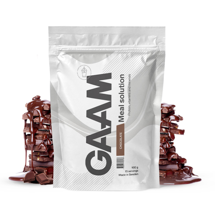GAAM Meal Solution 900 g Chocolate in the group Bars, Drinks & Snacks / Meal Replacement at Gaamnutrition.com (Proteinbolaget i Sverige AB) (PB-230222-1)