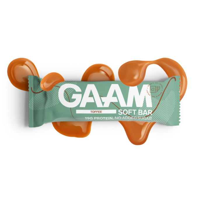 GAAM Soft bar 55 g Toffee in the group Bars, Drinks & Snacks / Bars at Gaamnutrition.com (Proteinbolaget i Sverige AB) (PB-230421-1)
