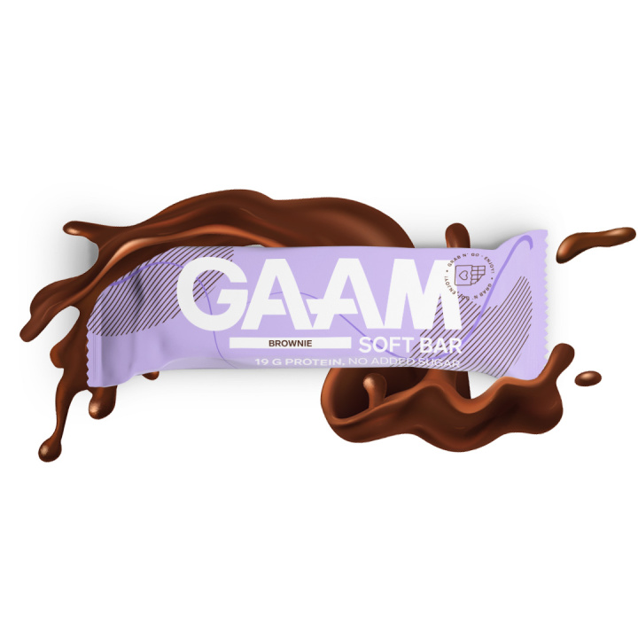 GAAM Soft bar 55 g Brownie in the group Bars, Drinks & Snacks / Bars at Gaamnutrition.com (Proteinbolaget i Sverige AB) (PB-230421-2)
