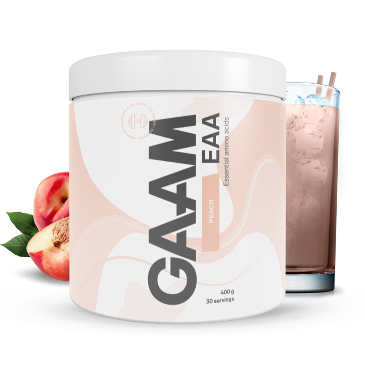 GAAM EAA 400 g Peach in the group Nutrition / Amino Acids at Gaamnutrition.com (Proteinbolaget i Sverige AB) (PB-2753-2)
