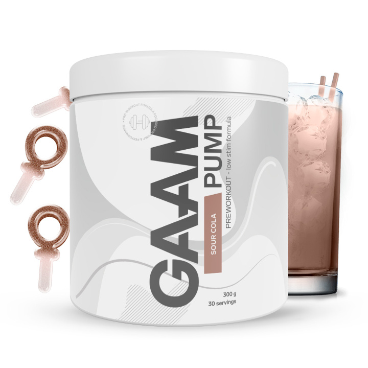 GAAM PUMP 300 g Sour Cola in the group Performance / Pre-Workout at Gaamnutrition.com (Proteinbolaget i Sverige AB) (PB-320218-1)