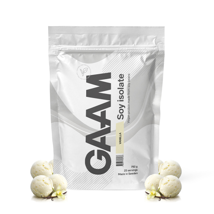 GAAM Soy Isolate 750 g Vanilla in the group Protein / Vegan at Gaamnutrition.com (Proteinbolaget i Sverige AB) (PB-321207-2)
