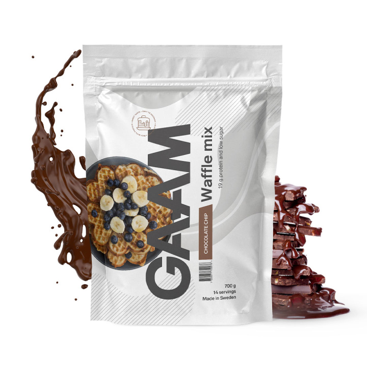 GAAM Waffle Mix 700 g Chocolate Chip in the group Bars, Drinks & Snacks / Food at Gaamnutrition.com (Proteinbolaget i Sverige AB) (PB-321208-3)