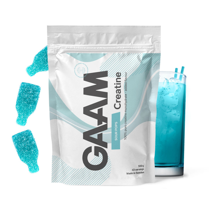 GAAM Creatine 300 g Sour Pops in the group Performance / Creatine at Gaamnutrition.com (Proteinbolaget i Sverige AB) (PB-32199-1)