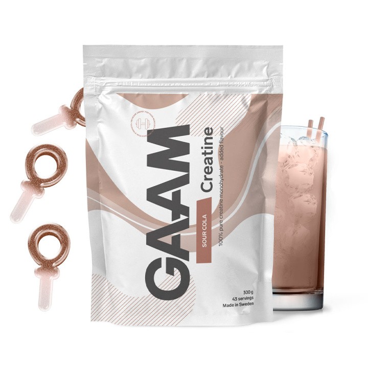 GAAM Creatine 300 g Sour Cola in the group Performance / Creatine at Gaamnutrition.com (Proteinbolaget i Sverige AB) (PB-32199-3)