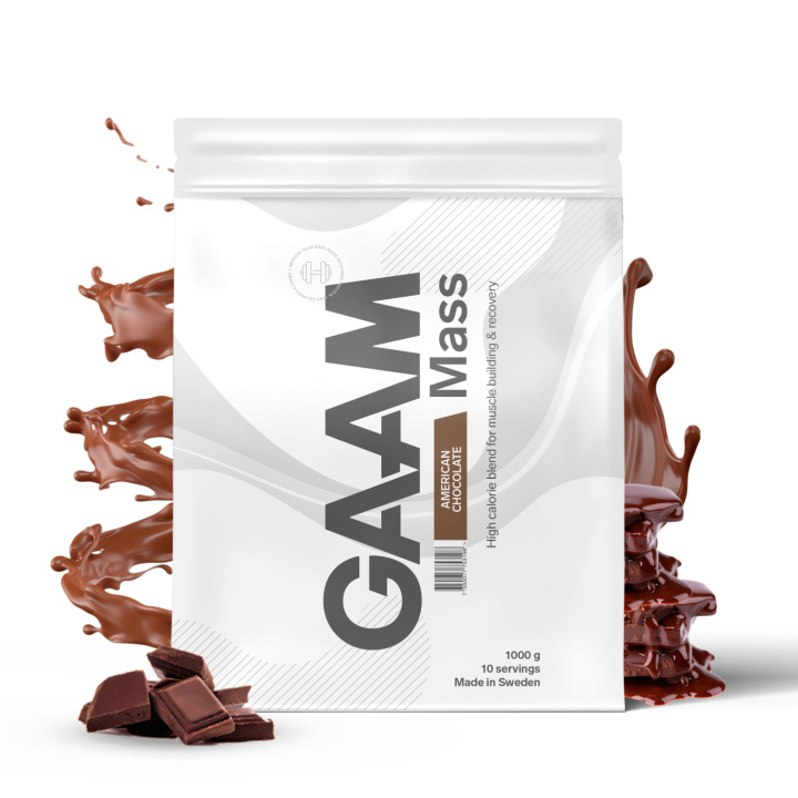 GAAM 100% MASS Premium 1 kg American chocolate in the group Nutrition / Gainer at Gaamnutrition.com (Proteinbolaget i Sverige AB) (PB-4521-1)