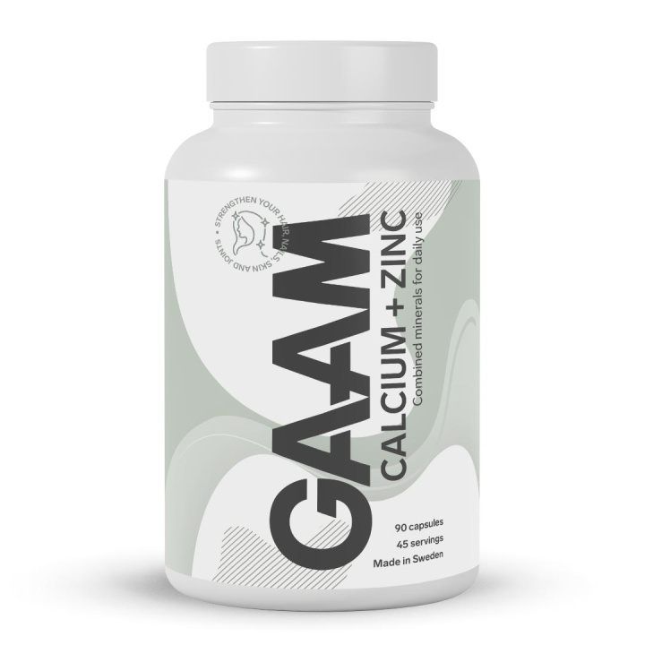 GAAM Calcium + Zinc 90 caps in the group Vitamins & Minerals / Minerals at Gaamnutrition.com (Proteinbolaget i Sverige AB) (PB-47732)