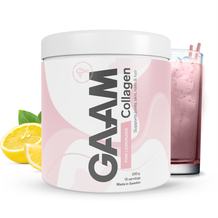 GAAM Collagen 250 g Pink Lemonade in the group Vitamins & Minerals / Wellness at Gaamnutrition.com (Proteinbolaget i Sverige AB) (PB-48268-1)