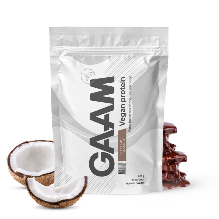 GAAM Vegan Protein 900 g Chocolate Coconut in the group Protein / Vegan at Gaamnutrition.com (Proteinbolaget i Sverige AB) (PB-496-3)