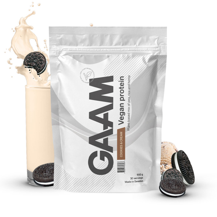 GAAM Vegan Protein 900 g Cookies & Cream in the group Protein / Vegan at Gaamnutrition.com (Proteinbolaget i Sverige AB) (PB-496-4)