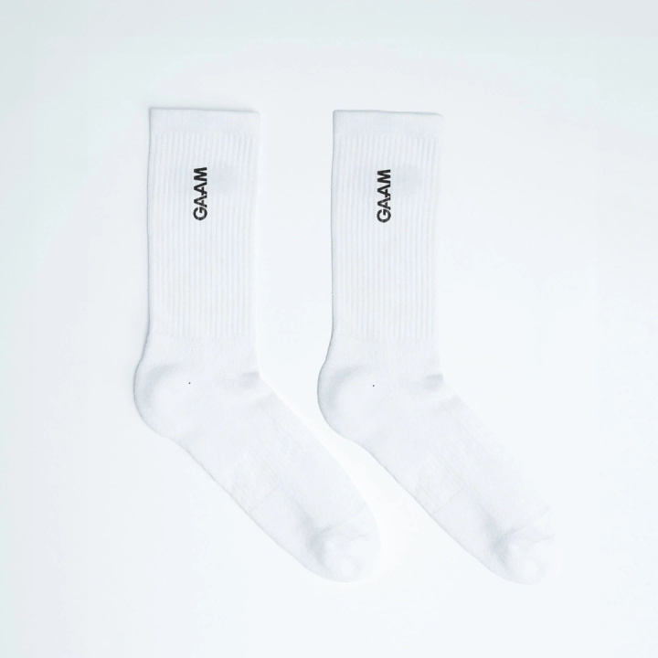GAAM Crew Socks White in the group Clothing & Accessories / Clothing at Gaamnutrition.com (Proteinbolaget i Sverige AB) (PB-5634-3)