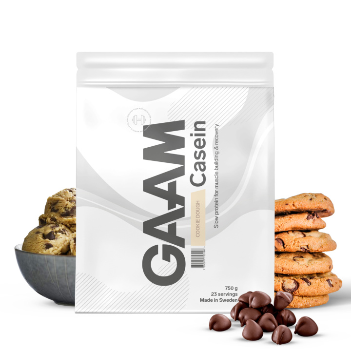 GAAM 100% Casein Premium 750 g Cookie Dough in the group Protein / Casein at Gaamnutrition.com (Proteinbolaget i Sverige AB) (PB-57526-10)