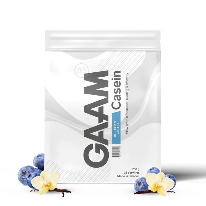GAAM 100% Casein Premium 750 g Blueberry Vanilla in the group Protein / Casein at Gaamnutrition.com (Proteinbolaget i Sverige AB) (PB-57526-6)