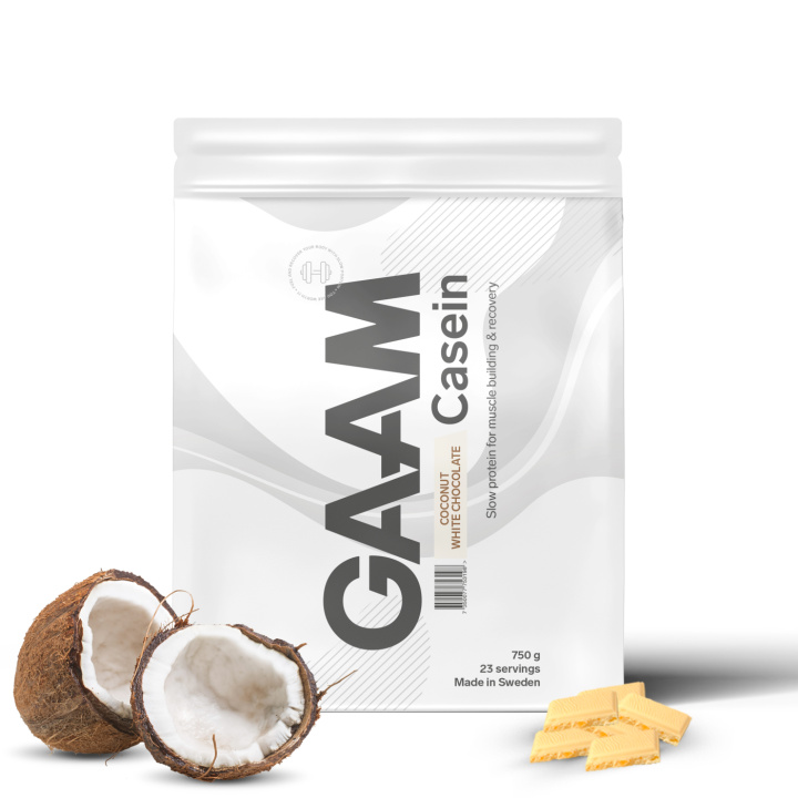 GAAM 100% Casein Premium 750 g Coconut White Chocolate in the group Protein / Casein at Gaamnutrition.com (Proteinbolaget i Sverige AB) (PB-57526-8)