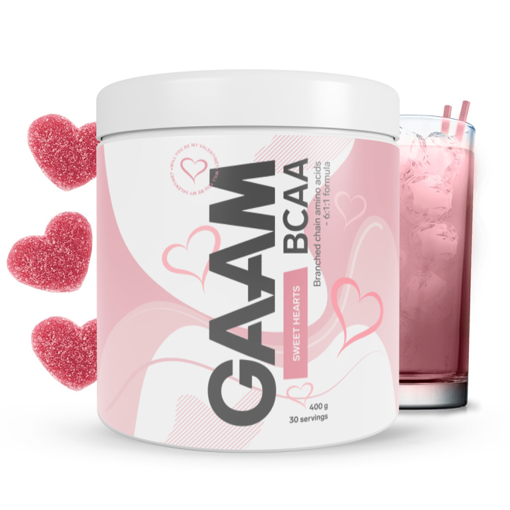 GAAM BCAA 400 g Sweet Hearts in the group Nutrition / Amino Acids at Gaamnutrition.com (Proteinbolaget i Sverige AB) (PB-5851-12)