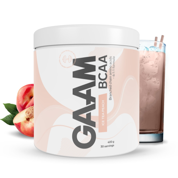 GAAM BCAA 400 g Ice Tea Peach in the group Nutrition / Amino Acids at Gaamnutrition.com (Proteinbolaget i Sverige AB) (PB-5851-19)