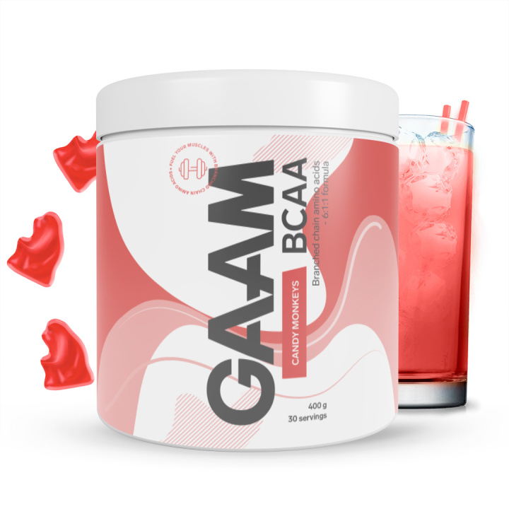 GAAM BCAA 400 g Candy Monkeys in the group Nutrition / Amino Acids at Gaamnutrition.com (Proteinbolaget i Sverige AB) (PB-5851-1)