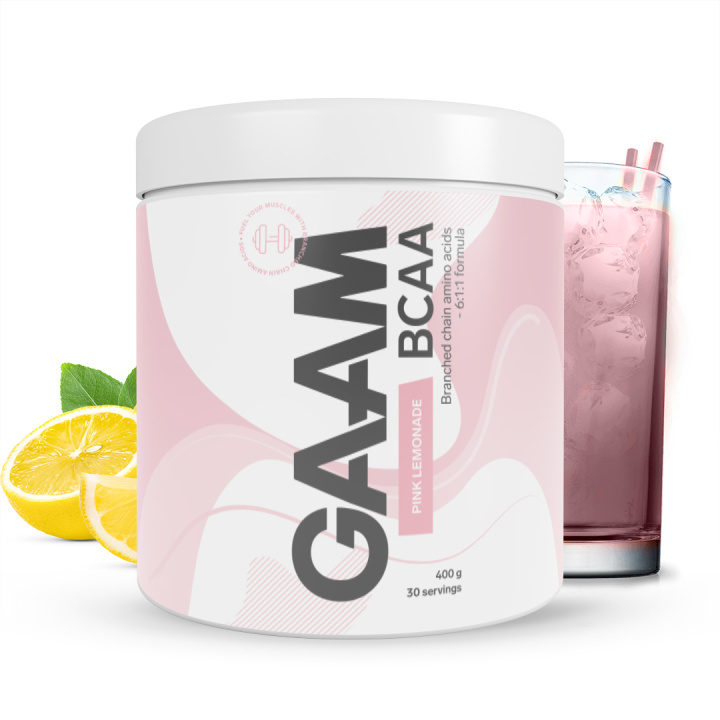 GAAM BCAA 400 g Pink Lemonade in the group Nutrition / Amino Acids at Gaamnutrition.com (Proteinbolaget i Sverige AB) (PB-5851-20)
