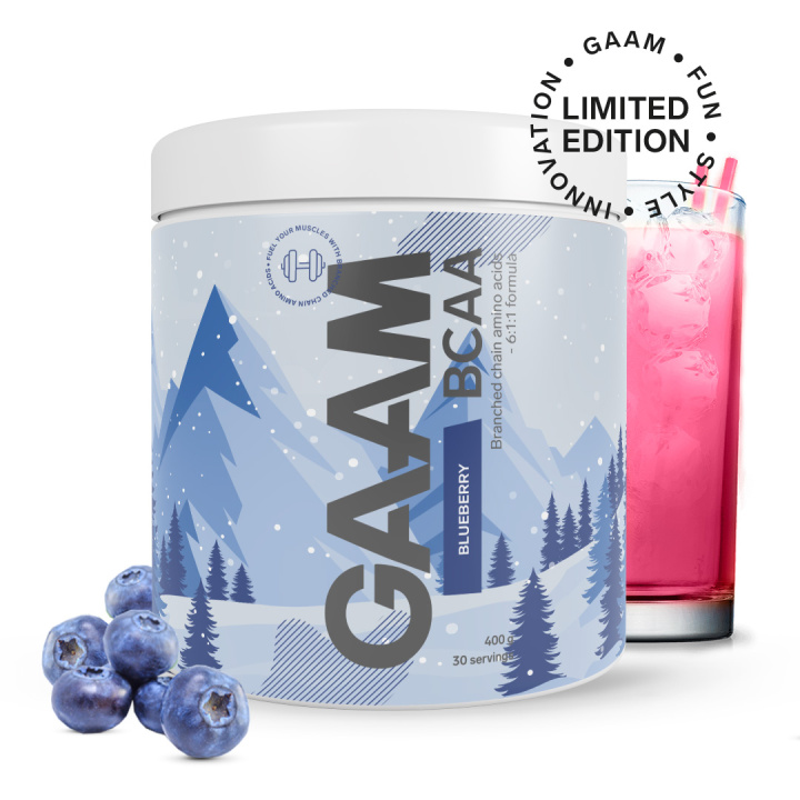 GAAM BCAA 400 g Blueberry - Winter Edition in the group Nutrition / Amino Acids at Gaamnutrition.com (Proteinbolaget i Sverige AB) (PB-5851-21)