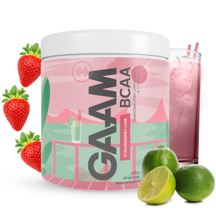 GAAM BCAA 400 g Summer Strawberry Lime in the group Nutrition / Amino Acids at Gaamnutrition.com (Proteinbolaget i Sverige AB) (PB-5851-24)