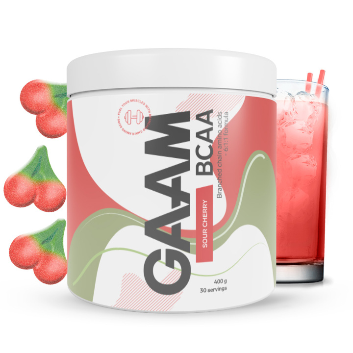 GAAM BCAA 400 g Sour Cherry in the group Nutrition / Amino Acids at Gaamnutrition.com (Proteinbolaget i Sverige AB) (PB-5851-9)