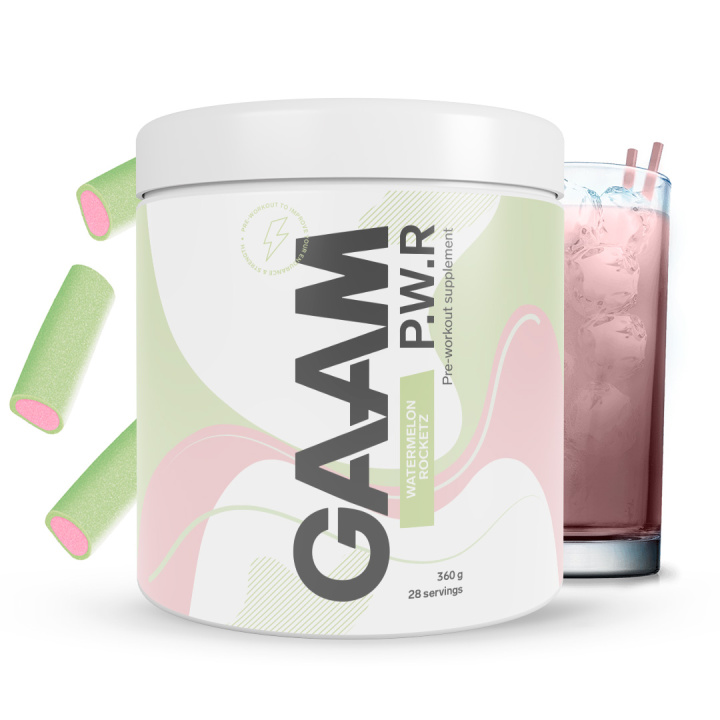 GAAM P.W.R 360 g Watermelon Rocketz in the group Performance / Pre-Workout at Gaamnutrition.com (Proteinbolaget i Sverige AB) (PB-6006-4)