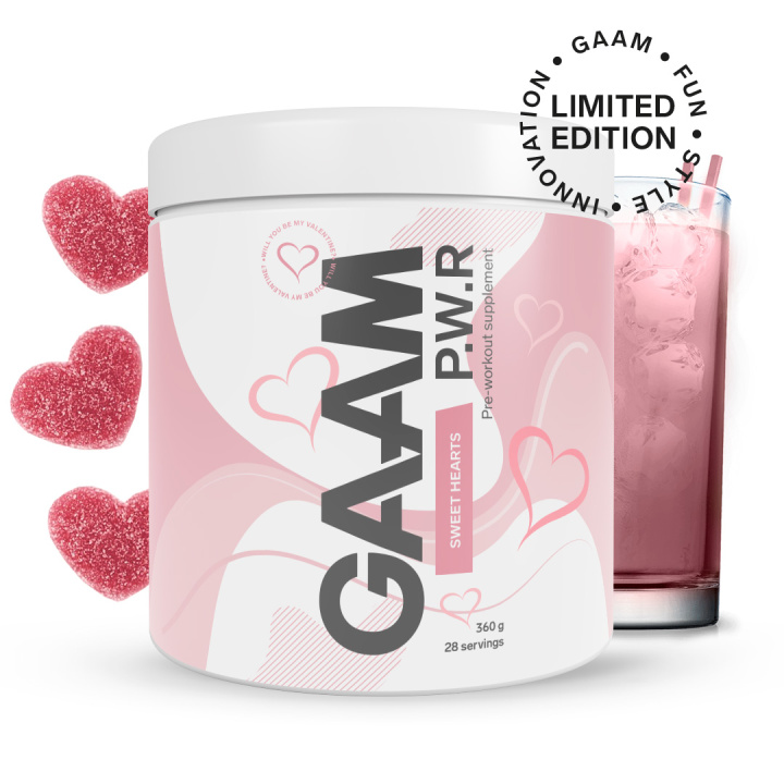 GAAM P.W.R 360 g Sweet Hearts in the group Performance / Pre-Workout at Gaamnutrition.com (Proteinbolaget i Sverige AB) (PB-6006-9)
