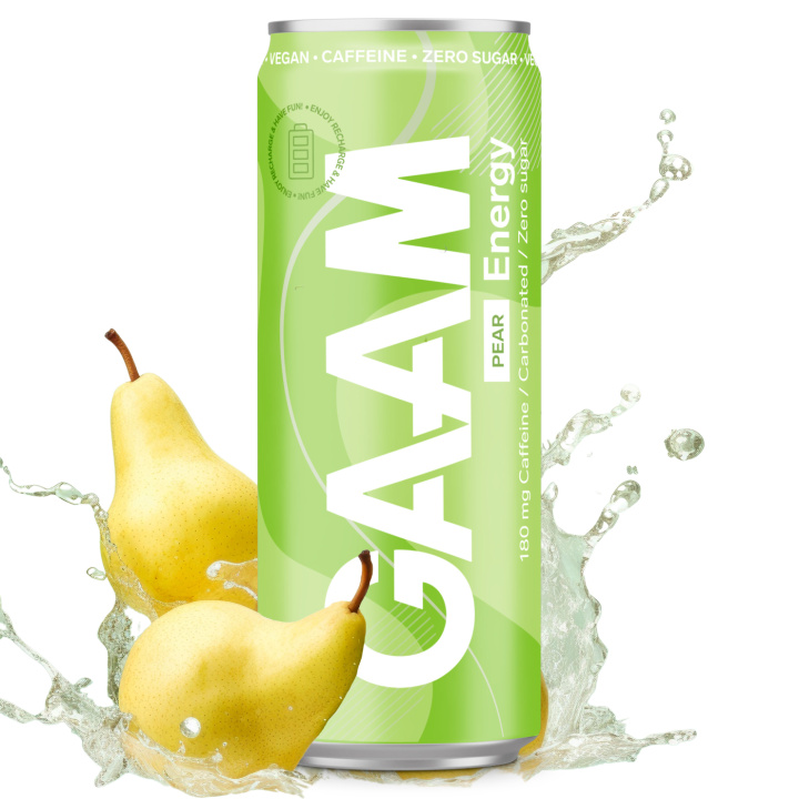 GAAM Energy 330 ml Pear in the group Bars, Drinks & Snacks / Drinks at Gaamnutrition.com (Proteinbolaget i Sverige AB) (PB-6268-3)