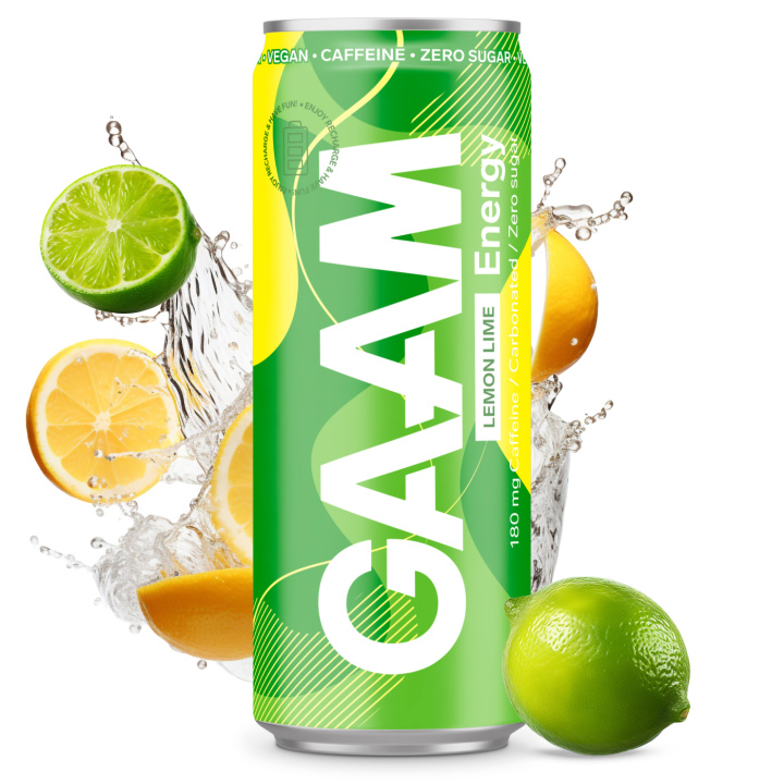GAAM Energy 330 ml Lemon Lime in the group Bars, Drinks & Snacks / Drinks at Gaamnutrition.com (Proteinbolaget i Sverige AB) (PB-6268-5)