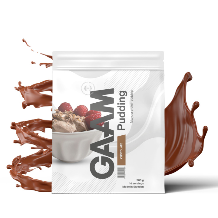 GAAM Pudding 500 g Chocolate in the group Bars, Drinks & Snacks / Food at Gaamnutrition.com (Proteinbolaget i Sverige AB) (PB-6682-1)