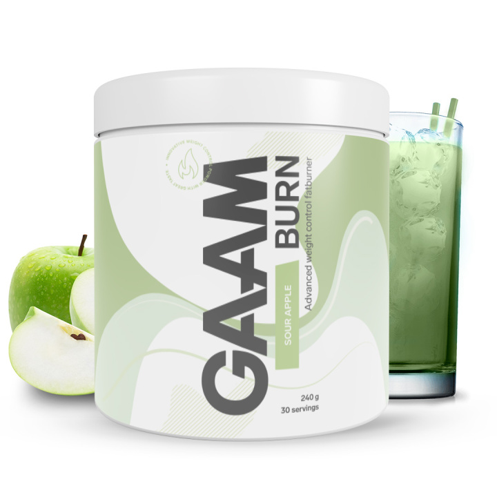 GAAM Burn 240 g Sour Apple in the group Nutrition / Burners at Gaamnutrition.com (Proteinbolaget i Sverige AB) (PB-8426-7)