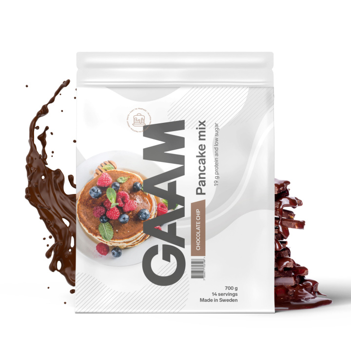 GAAM Pancake Mix 700 g Chocolate Chip in the group Bars, Drinks & Snacks / Food at Gaamnutrition.com (Proteinbolaget i Sverige AB) (PB-8532-2)