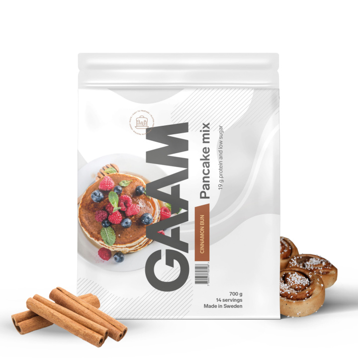 GAAM Pancake Mix 700 g Cinnamon Bun in the group Bars, Drinks & Snacks / Food at Gaamnutrition.com (Proteinbolaget i Sverige AB) (PB-8532-4)