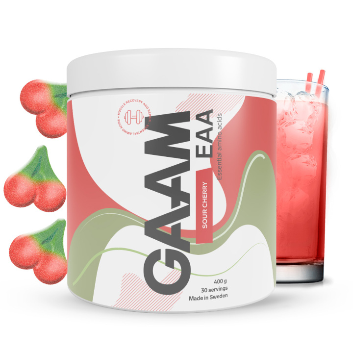 GAAM EAA 400 g Sour Cherry in the group Nutrition / Amino Acids at Gaamnutrition.com (Proteinbolaget i Sverige AB) (PB-8747-10)