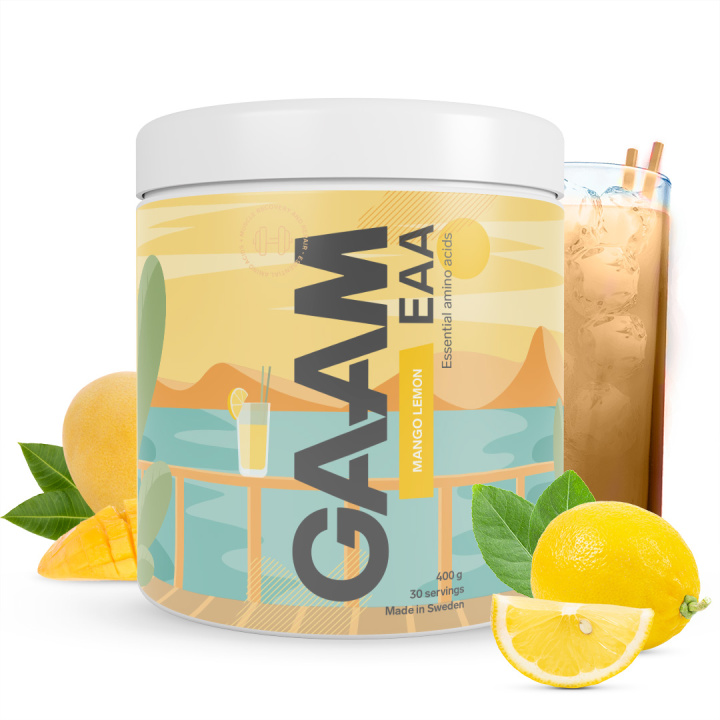 GAAM EAA 400 g Summer Mango Lemon in the group Nutrition / Amino Acids at Gaamnutrition.com (Proteinbolaget i Sverige AB) (PB-8747-9)